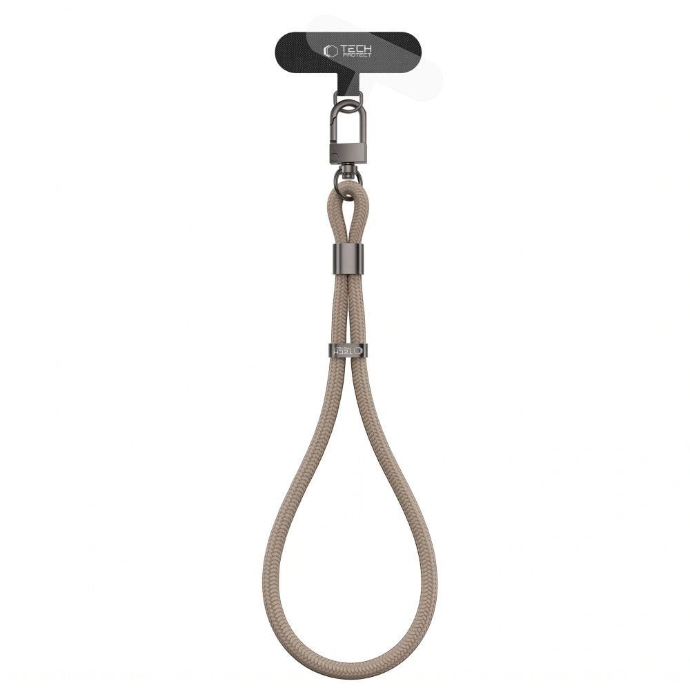 Smycz Tech-Protect C11S Rope Wrist Strap do telefonu - beżowa – zdjęcie 2
