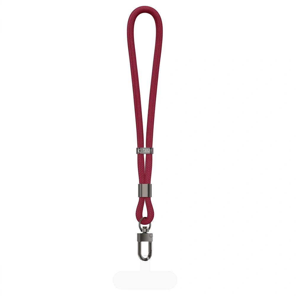 Smycz Tech-Protect C11S Rope Wrist Strap do telefonu - burgundowa – zdjęcie 3