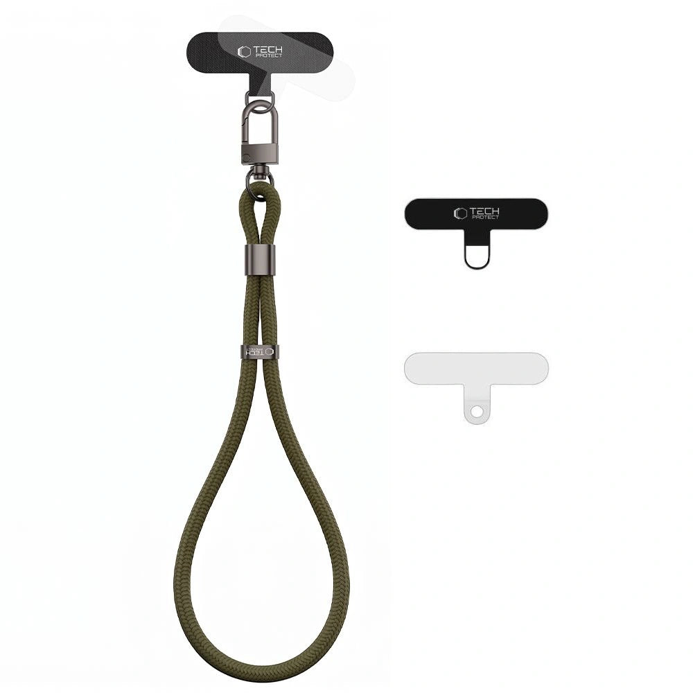Smycz Tech-Protect C11S Rope Wrist Strap do telefonu - ciemnozielona