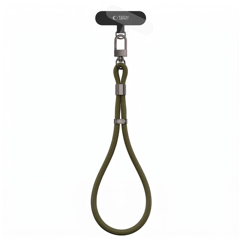 Smycz Tech-Protect C11S Rope Wrist Strap do telefonu - ciemnozielona – zdjęcie 2