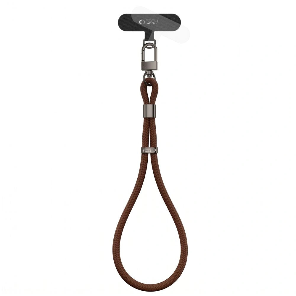 Smycz Tech-Protect C11S Rope Wrist Strap do telefonu - brązowa – zdjęcie 2