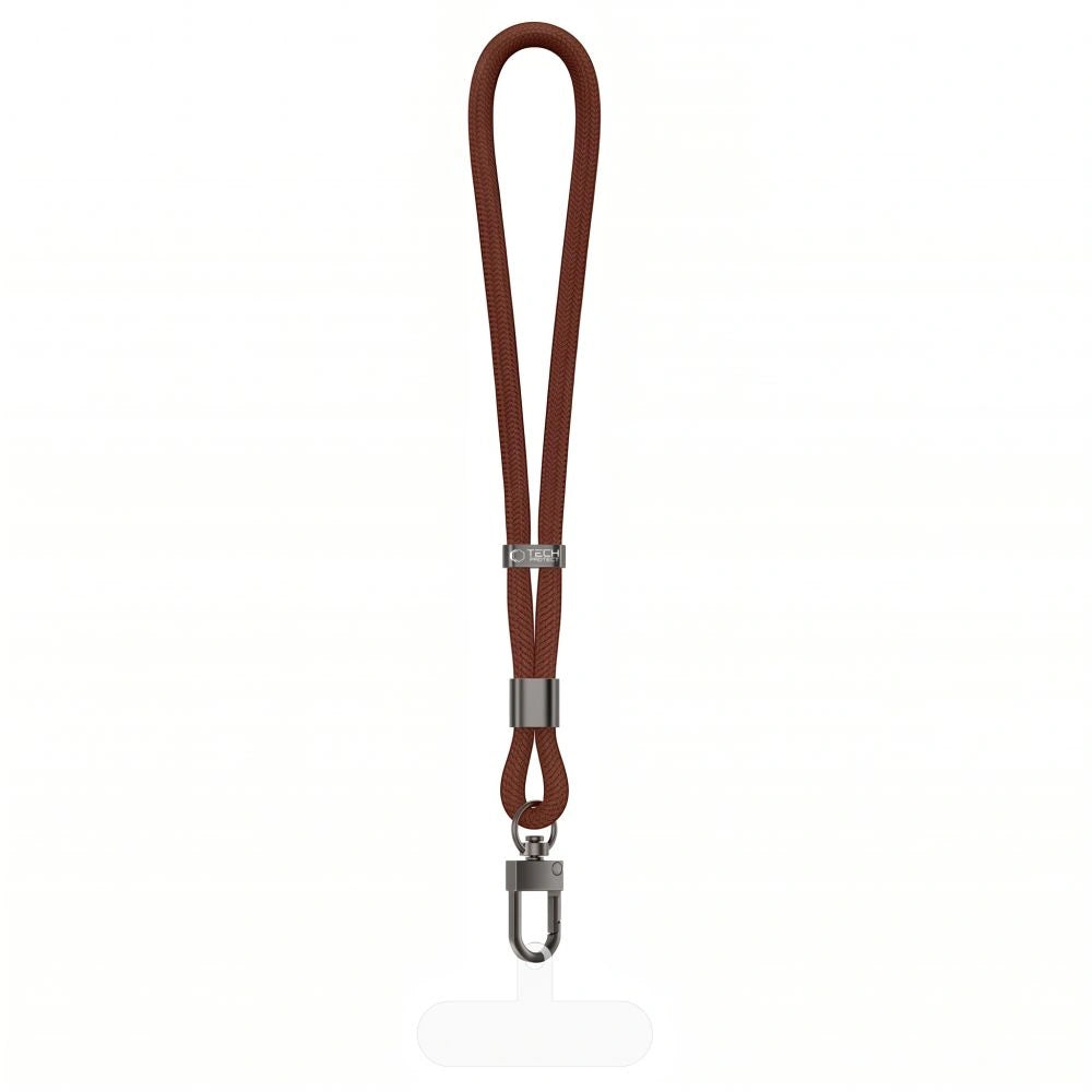 Smycz Tech-Protect C11S Rope Wrist Strap do telefonu - brązowa – zdjęcie 3