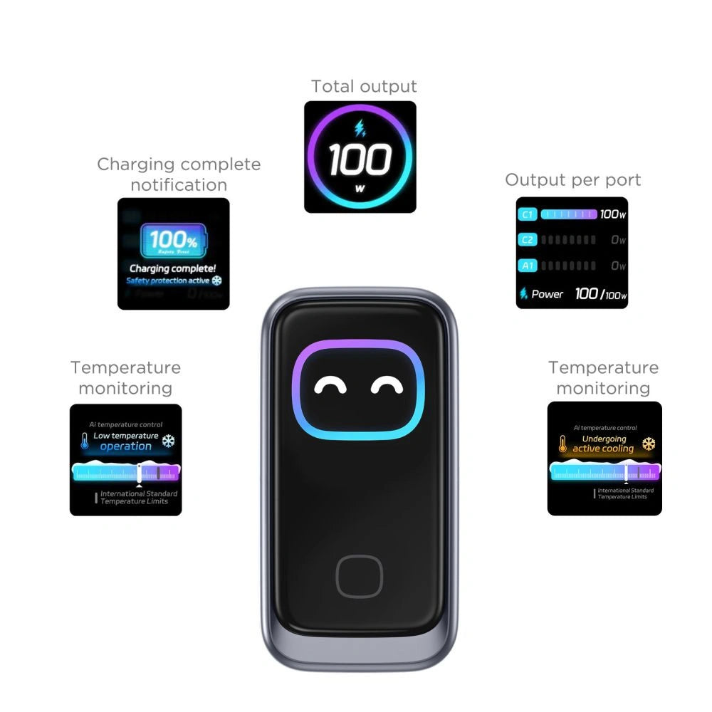 Ładowarka sieciowa Tech-Protect PowerVision NC100W-GaN - ciemnoszara – zdjęcie 5