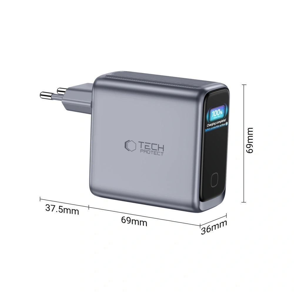 Ładowarka sieciowa Tech-Protect PowerVision NC140W-GaN - ciemnoszara – zdjęcie 4