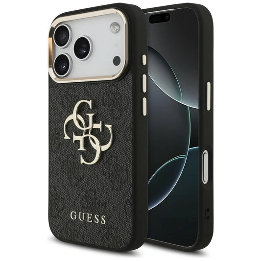 Etui Guess 4G Big 4G Classic Logo na iPhone 17 Pro / 18 Pro - czarno-złote