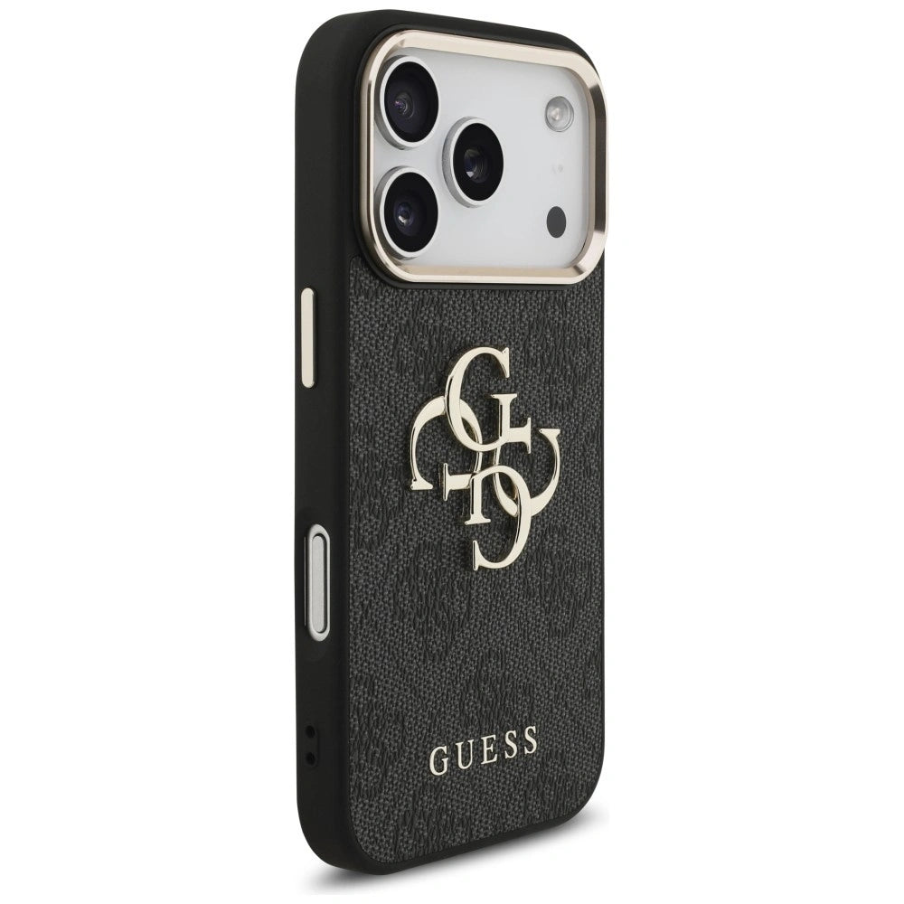 Etui Guess 4G Big 4G Classic Logo na iPhone 17 Pro / 18 Pro - czarno-złote – zdjęcie 4