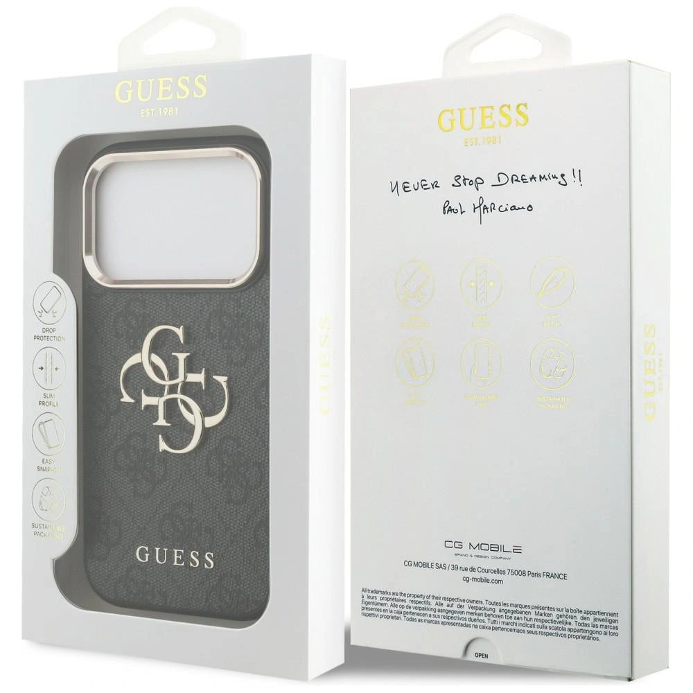 Etui Guess 4G Big 4G Classic Logo na iPhone 17 Pro / 18 Pro - czarno-złote – zdjęcie 8