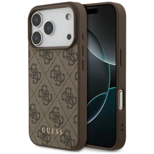 Etui Guess 4G Classic na iPhone 17 Pro / 18 Pro - brązowe