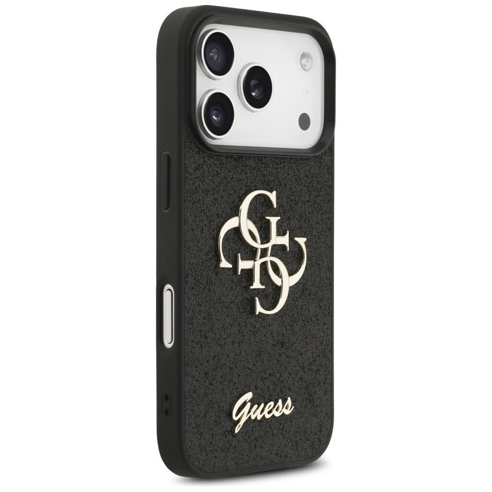 Etui Guess Fixed Glitter Big 4G na iPhone 17 Pro / 18 Pro - czarne – zdjęcie 4