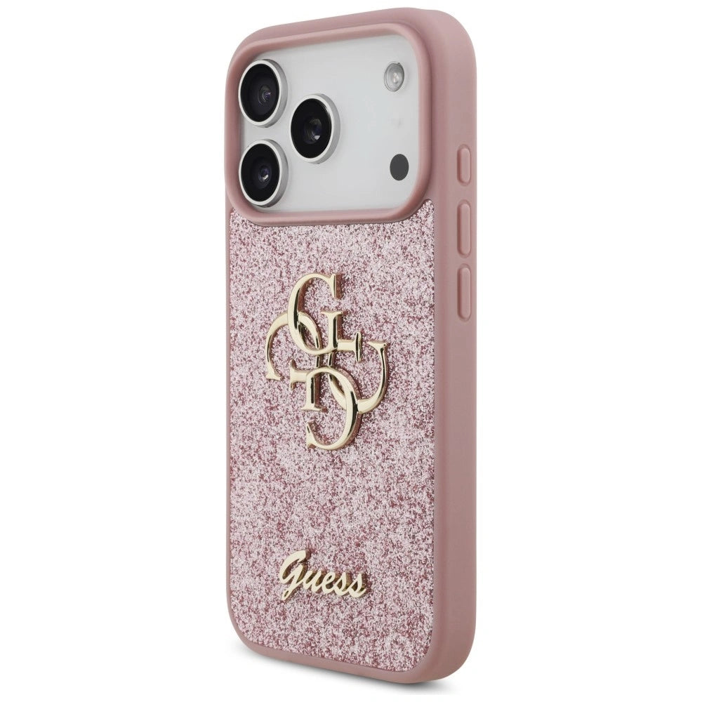 Etui Guess Fixed Glitter Big 4G na iPhone 17 Pro / 18 Pro - różowe – zdjęcie 2