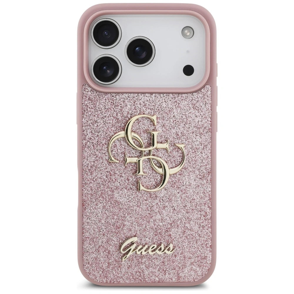 Etui Guess Fixed Glitter Big 4G na iPhone 17 Pro / 18 Pro - różowe – zdjęcie 3