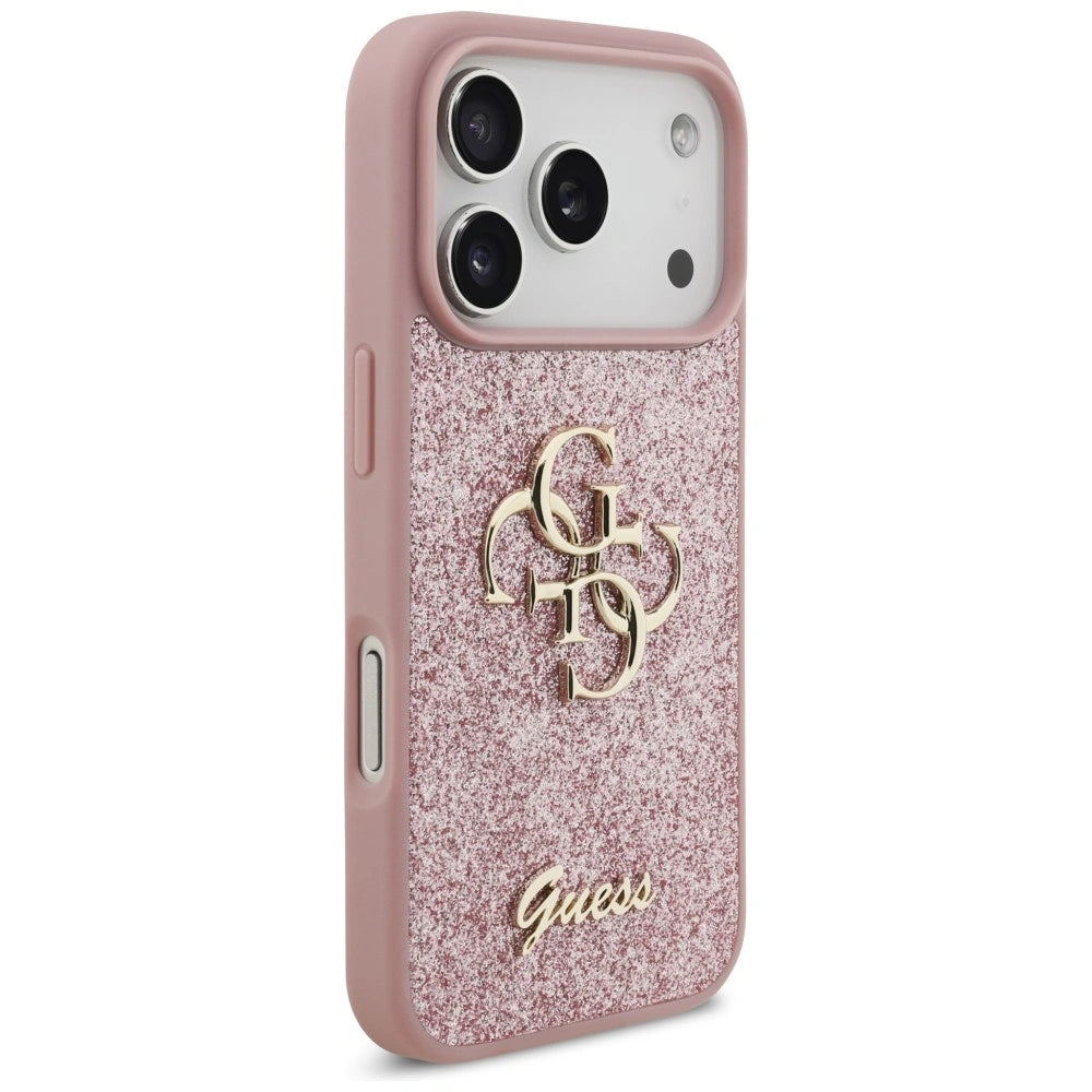 Etui Guess Fixed Glitter Big 4G na iPhone 17 Pro / 18 Pro - różowe – zdjęcie 4