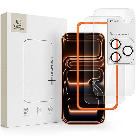 Szkło hartowane Tech-Protect Easy Set+ 2-Pack na iPhone 18 Pro