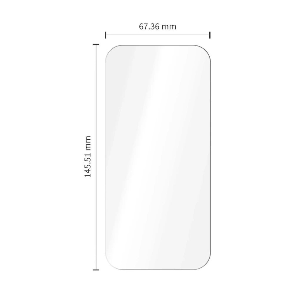 Szkło hartowane Tech-Protect Easy Set+ do iPhone 18 Pro – wymiary 145,51 × 67,36 mm