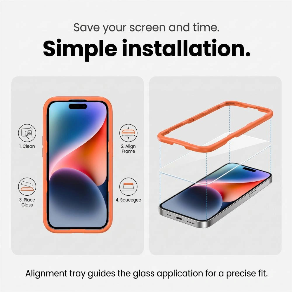 Szkło hartowane Tech-Protect Easy Set+ do iPhone 18 Pro Max – prosta instalacja z ramką