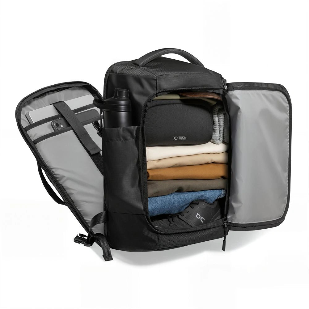 Plecak Tech-Protect Defender S70 RYANAIR & WIZZAIR 24L na laptop - czarny – zdjęcie 4