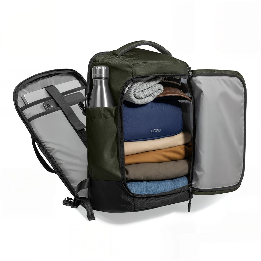 Plecak Tech-Protect Defender S70 RYANAIR & na laptop - ciemnozielony – zdjęcie 4