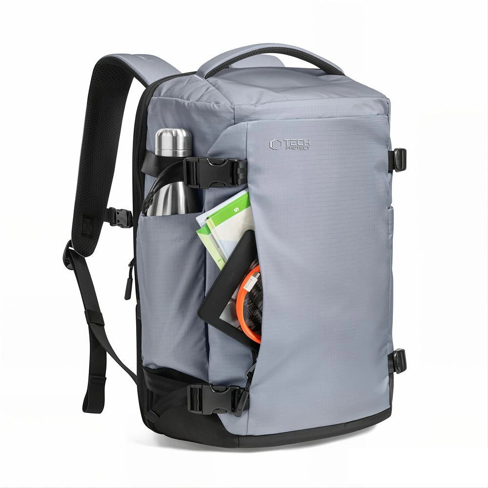 Plecak Tech-Protect Defender S70 RYANAIR & WIZZAIR 24L na laptop - szary – zdjęcie 3