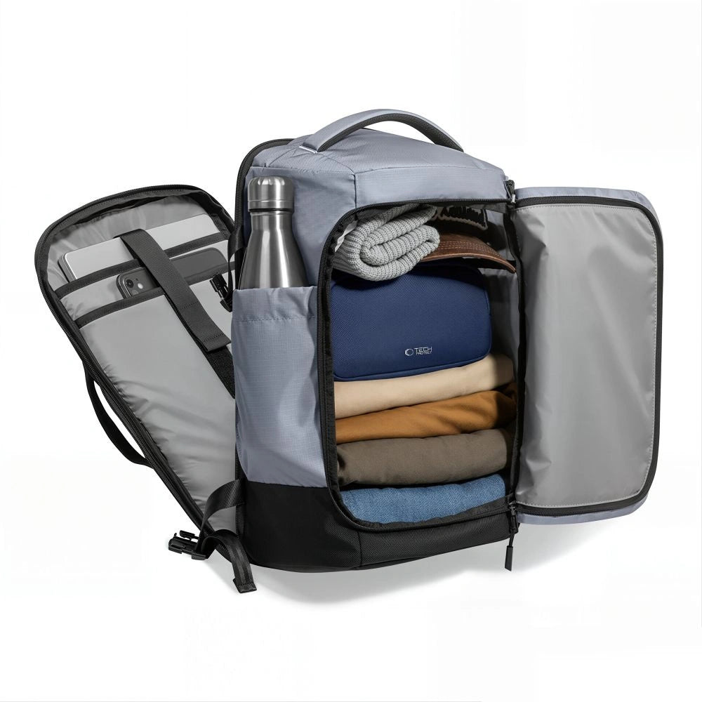 Plecak Tech-Protect Defender S70 RYANAIR & WIZZAIR 24L na laptop - szary – zdjęcie 4