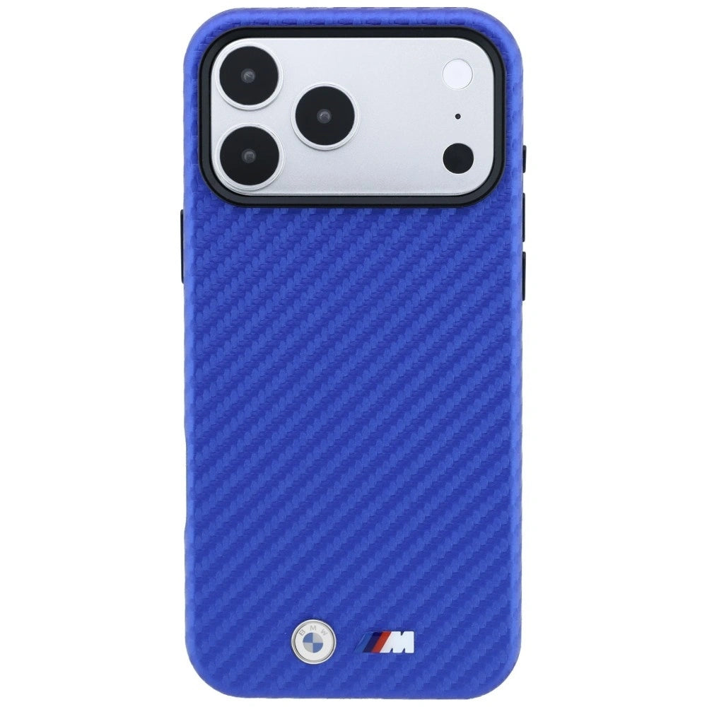 Etui BMW M Carbon Metal na iPhone 17 Pro Max / 18 Pro Max - niebieskie – zdjęcie 3