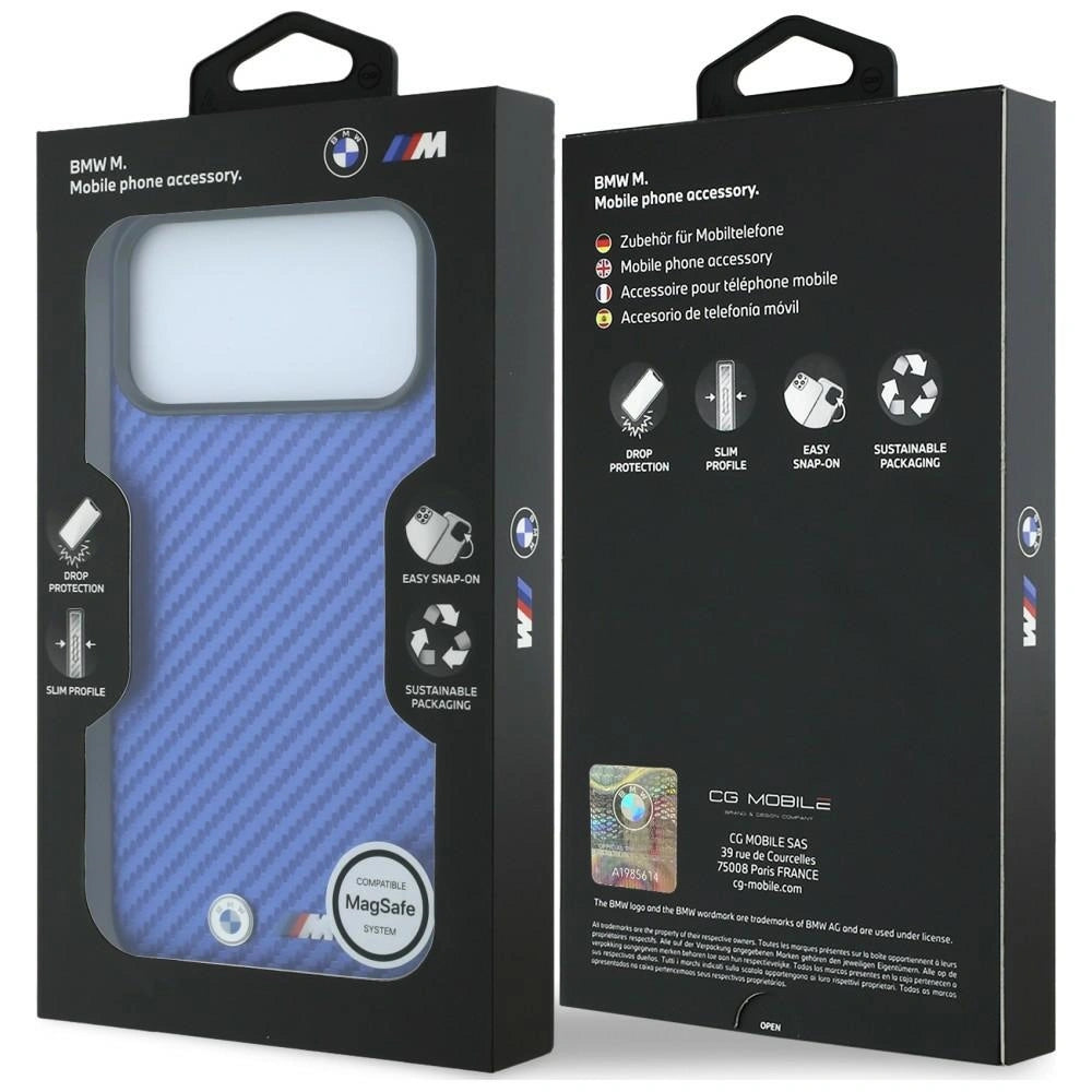 Etui BMW M Carbon Metal na iPhone 17 Pro Max / 18 Pro Max - niebieskie – zdjęcie 8
