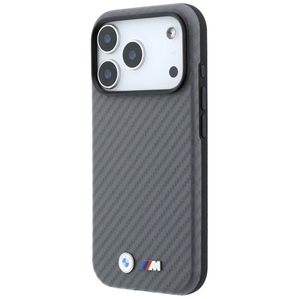 Etui BMW M Carbon Metal Logo na iPhone 17 Pro Max / 18 Pro Max - szare – zdjęcie 2