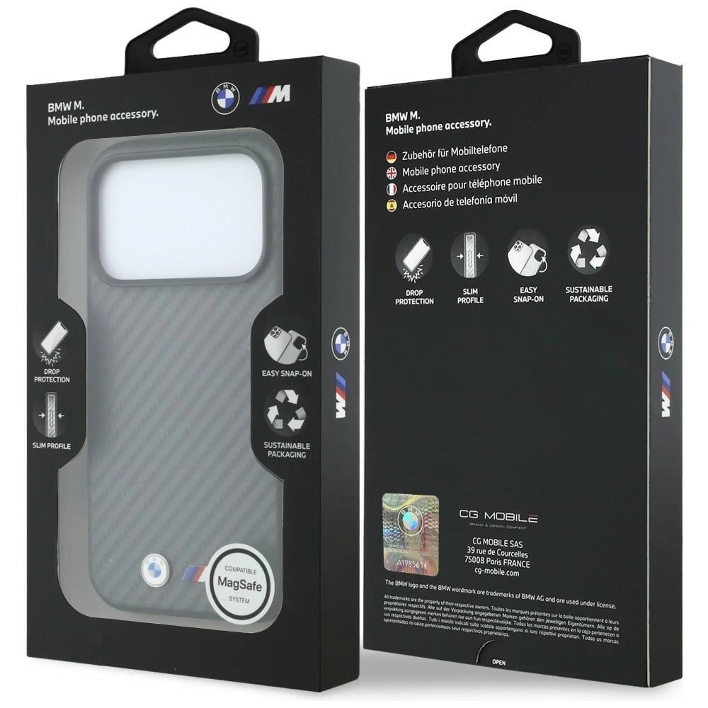 Etui BMW M Carbon Metal Logo na iPhone 17 Pro Max / 18 Pro Max - szare – zdjęcie 8