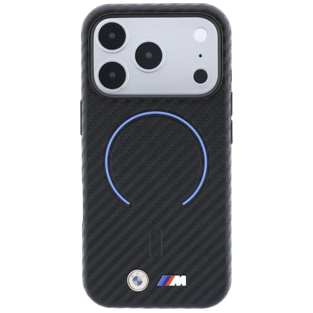 Etui BMW M Carbon Printed Ring MagSafe na iPhone 17 Pro / 18 Pro - czarne – zdjęcie 3