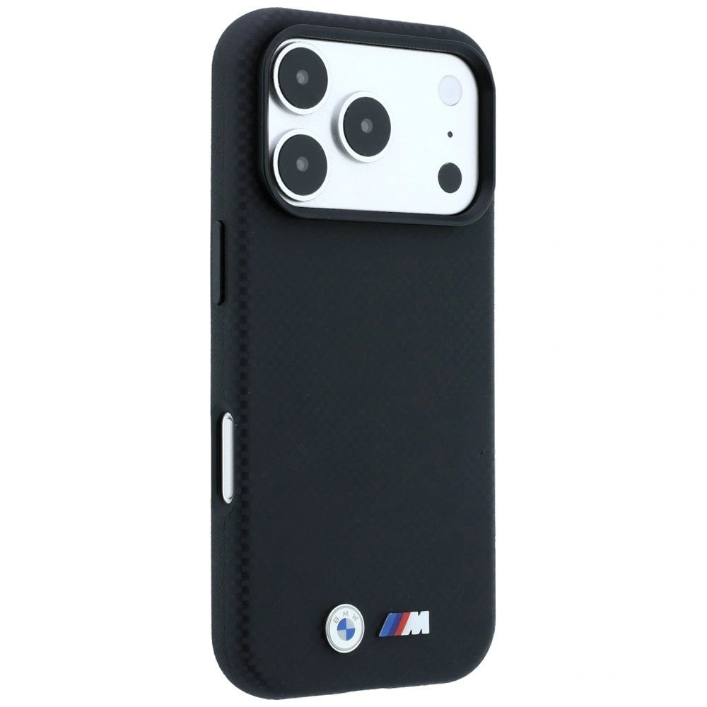 Etui BMW M Quadrille Kevlar Metal Logo na iPhone 17 Pro / 18 Pro - czarne – zdjęcie 4