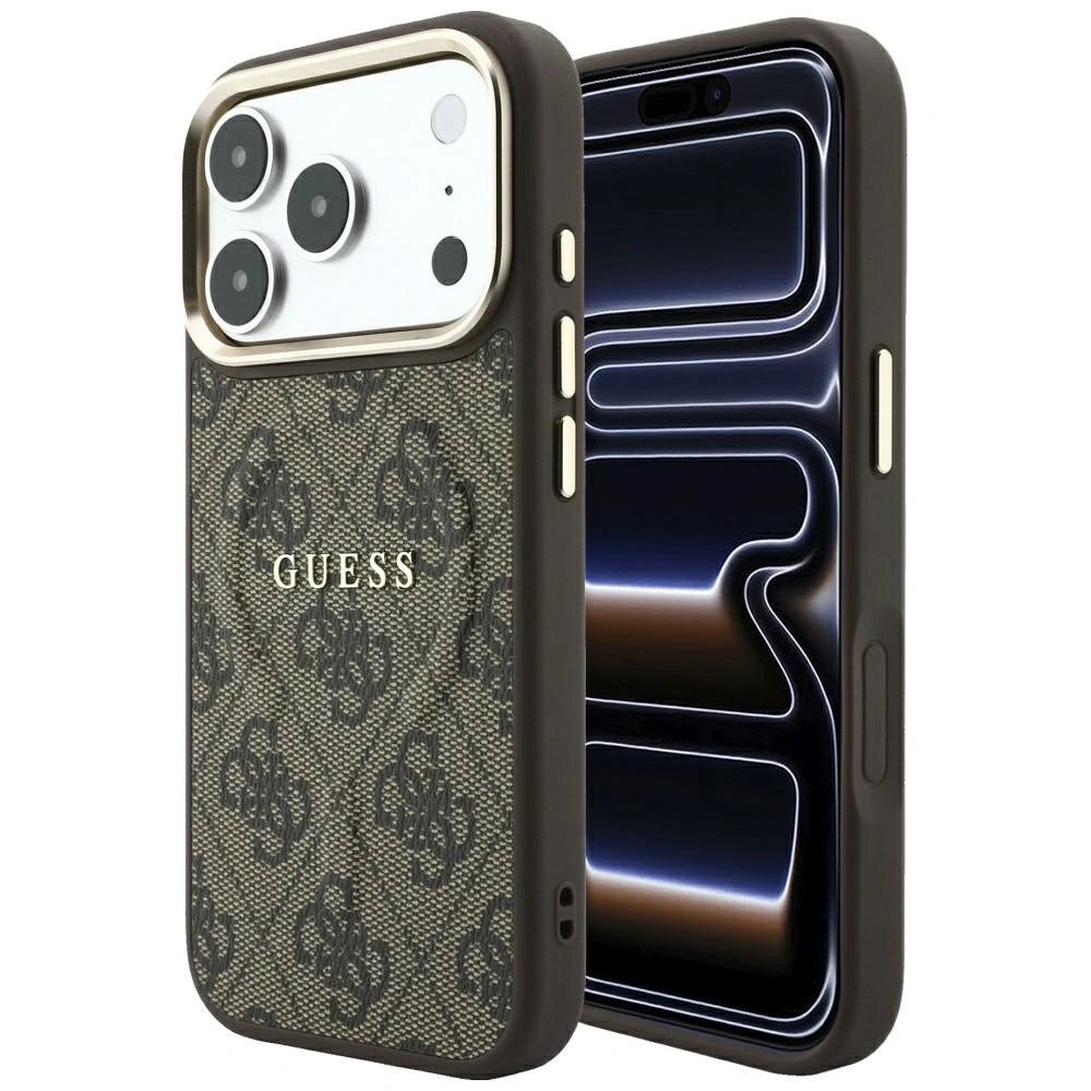 Etui Guess Embossed 4G Classic na iPhone 17 Pro Max / 18 Pro Max - brązowe
