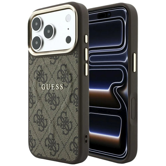Etui Guess Embossed 4G Classic na iPhone 17 Pro Max / 18 Pro Max - brązowe