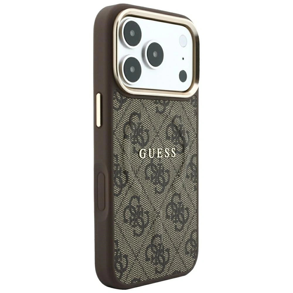 Etui Guess Embossed 4G Classic na iPhone 17 Pro Max / 18 Pro Max - brązowe – zdjęcie 4