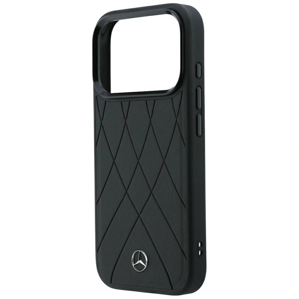 Etui Mercedes Leather Crossed Lines na iPhone 17 Pro / 18 Pro - czarne – zdjęcie 6