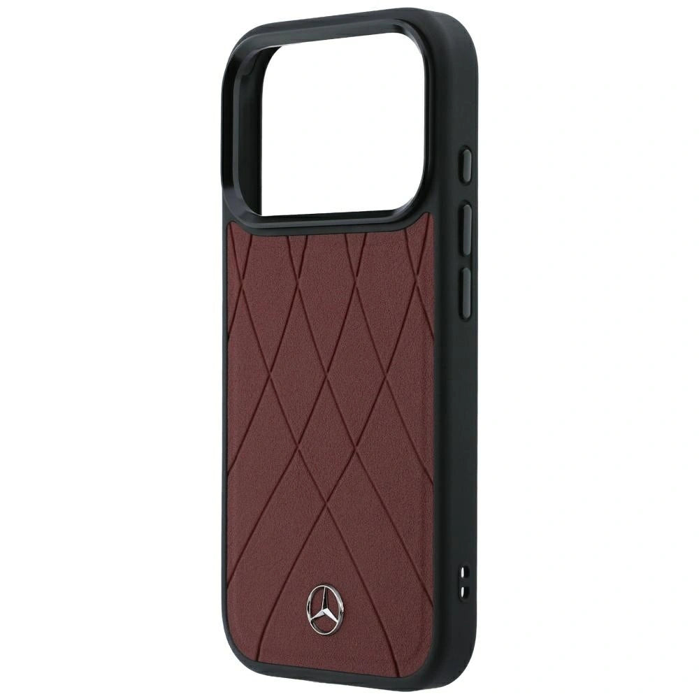 Etui Mercedes Leather na iPhone 17 Pro Max / 18 Pro Max - burgundowe – zdjęcie 6