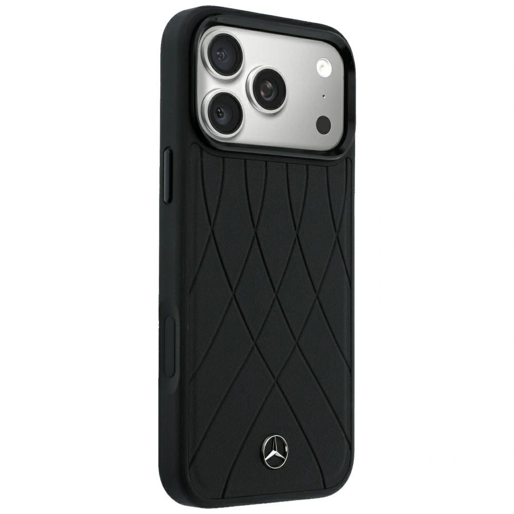 Etui Mercedes Leather Crossed na iPhone 17 Pro Max / 18 Pro Max - czarne – zdjęcie 4