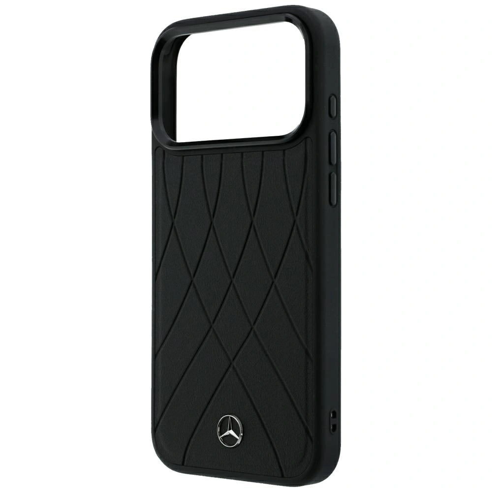 Etui Mercedes Leather Crossed na iPhone 17 Pro Max / 18 Pro Max - czarne – zdjęcie 6