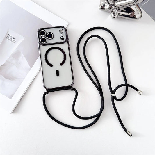 Etui TPU kompatybilne z MagSafe z paskiem iPhone 18 Pro Max / 17 - czarne