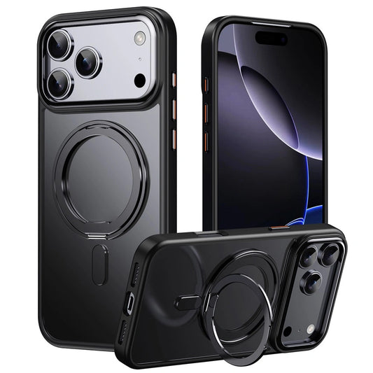 Etui magnetyczne z obrotową podstawką iPhone 18 Pro / 17 Pro TPU - czarne