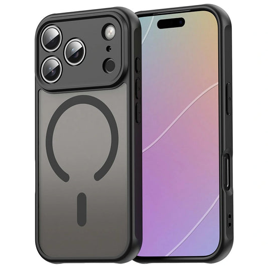 Etui magnetyczne matowe iPhone 18 Pro Max / 17 Pro Max na upadki - czarne