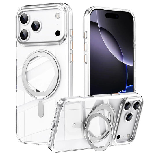 Etui magnetyczne z obrotową podstawką iPhone 18 Pro / 17 Pro TPU - białe