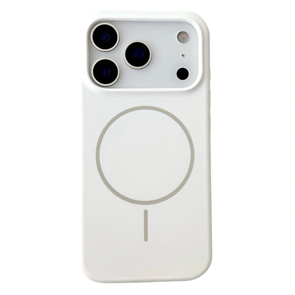 For iPhone 18 Pro / 17 Pro Magnetic Case Liquid Silicone Anti-Drop - White