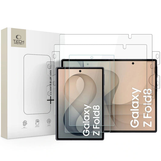 Szkło hartowane Tech-Protect Glass Fit+ 2-Pack + Folia - przezroczyste