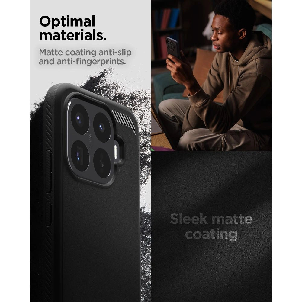 Etui Spigen Rugged Armor na Xiaomi 17T Pro - czarne matowe – zdjęcie 10