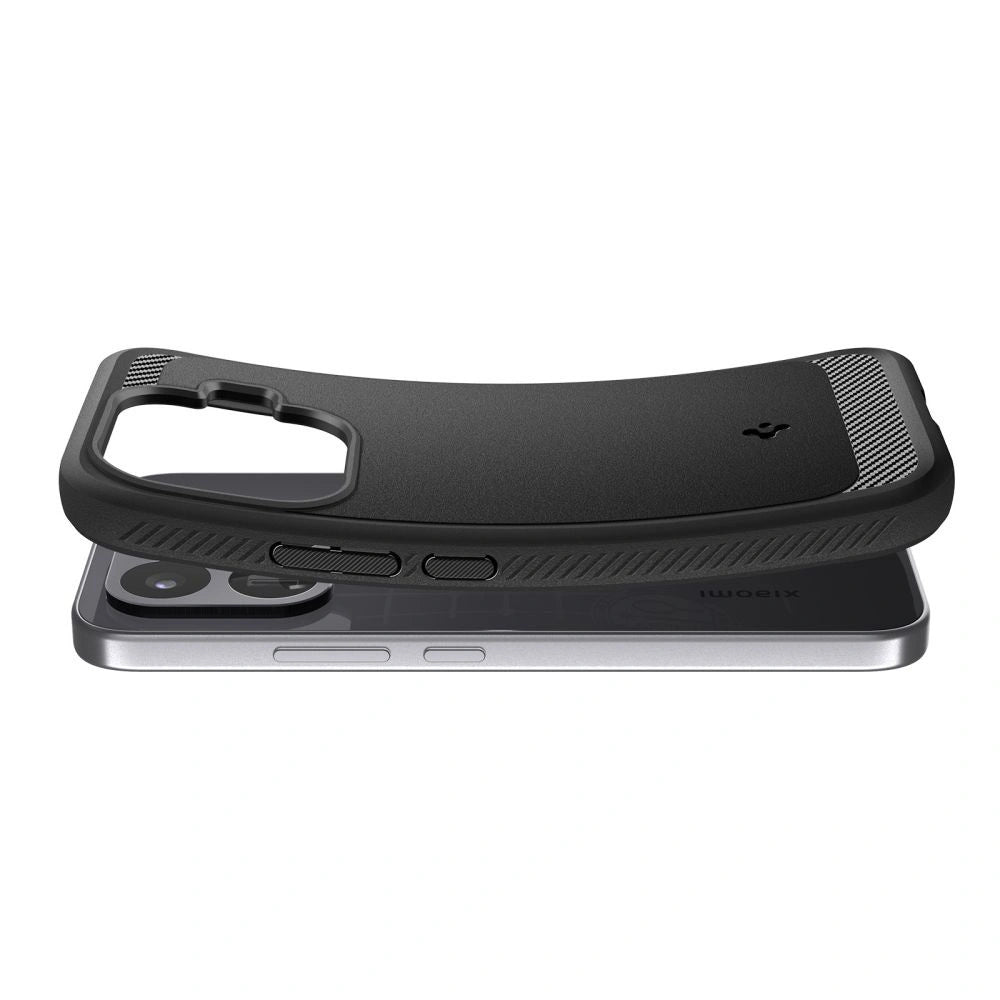 Etui Spigen Rugged Armor na Xiaomi 17T Pro - czarne matowe – zdjęcie 4
