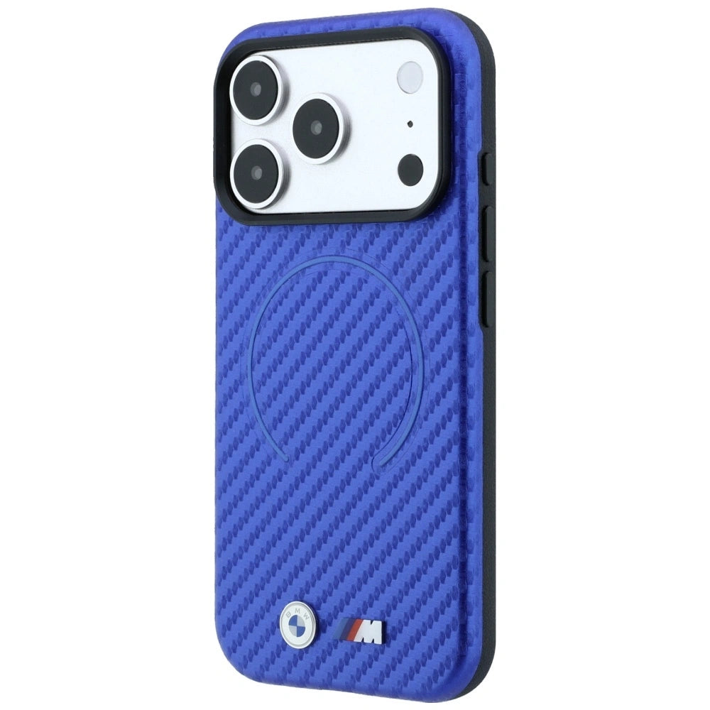 Etui BMW M Carbon Printed Ring na iPhone 17 Pro / 18 Pro - niebieskie – zdjęcie 2