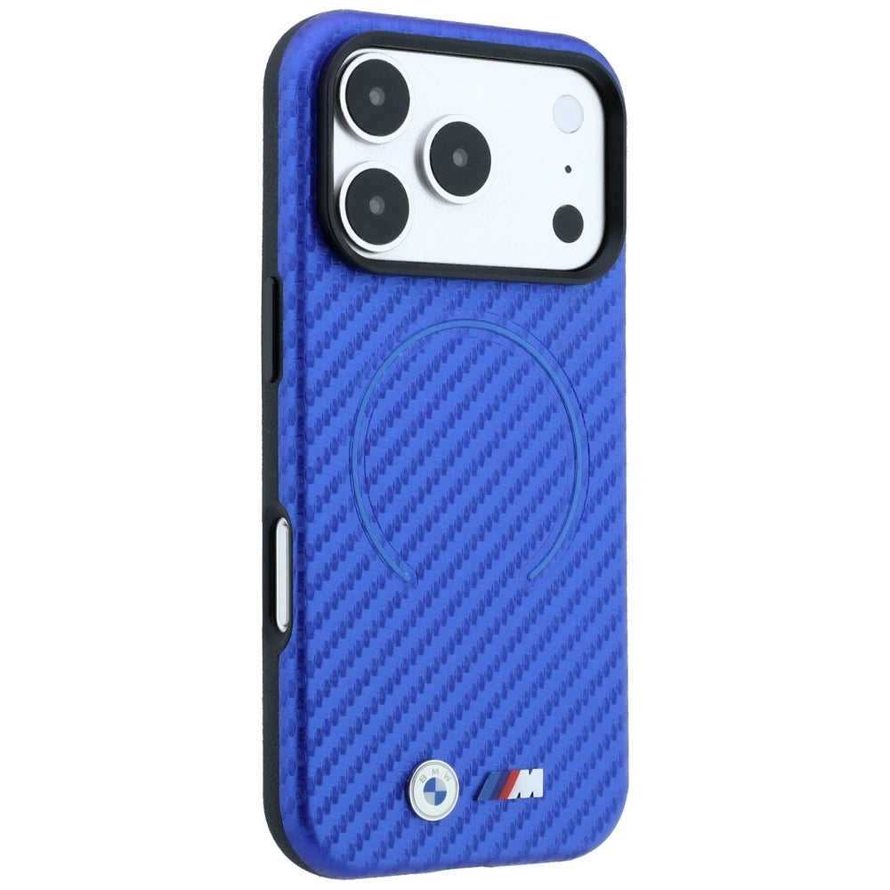 Etui BMW M Carbon Printed Ring na iPhone 17 Pro / 18 Pro - niebieskie – zdjęcie 4