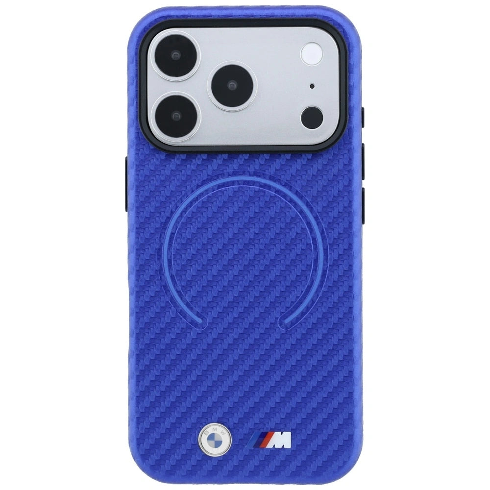 Etui BMW M Carbon Printed na iPhone 17 Pro Max / 18 Pro Max - niebieskie – zdjęcie 3