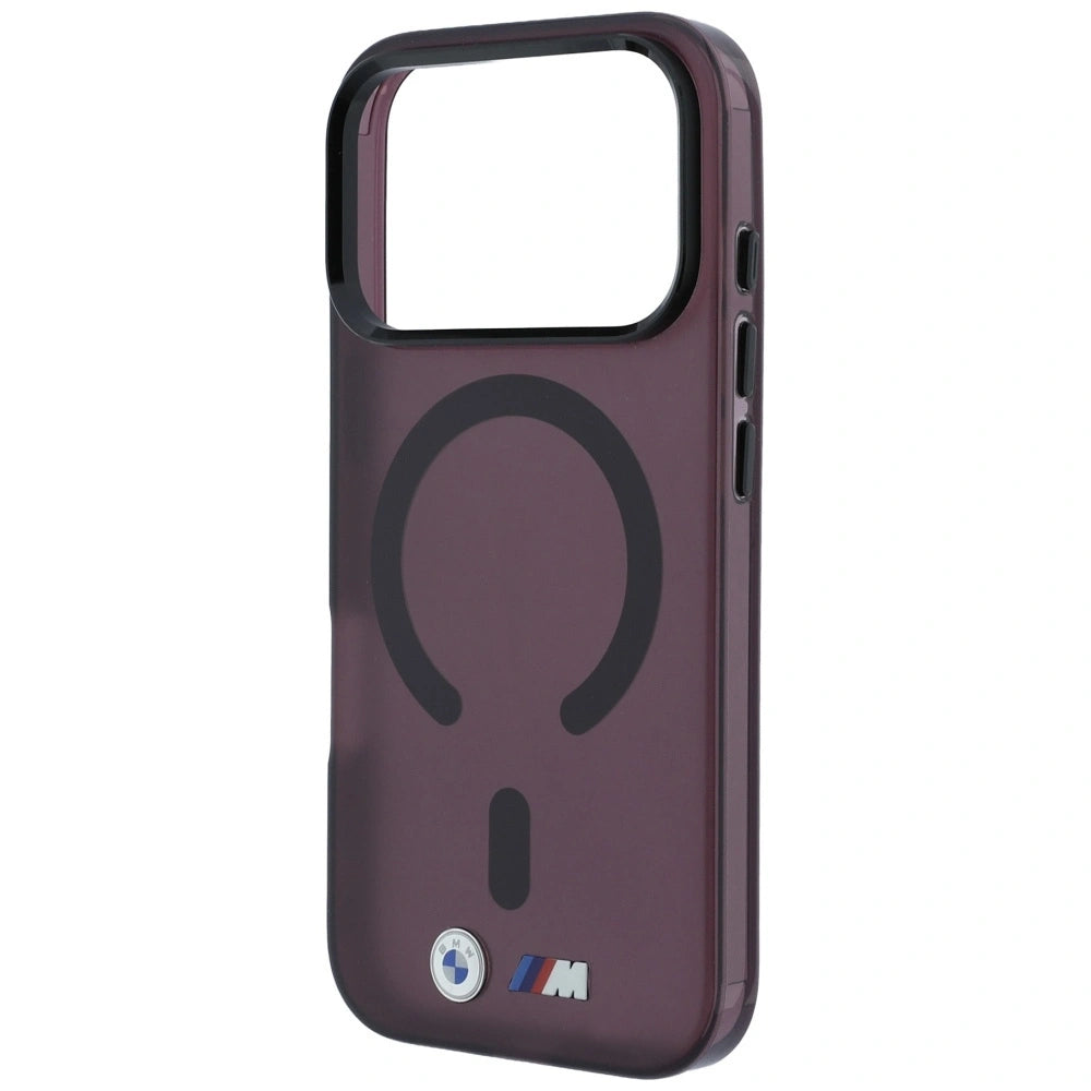 Etui BMW M IML Frosted Metal Logo & na iPhone 17 Pro / 18 Pro - bordowe – zdjęcie 6