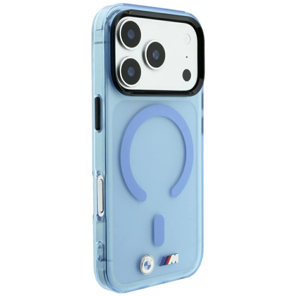 Etui BMW M IML Frosted Metal Logo & na iPhone 17 Pro / 18 Pro - niebieskie – zdjęcie 4