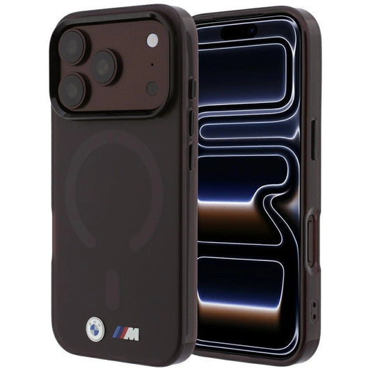 Etui BMW M IML Frosted Metal na iPhone 17 Pro Max / 18 Pro Max - bordowe